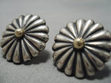 Important Vintage Cherokee 18k Gold Sterling Silver Native American Earrings-Nativo Arts