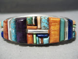 Detailed Zuni Turquoise Sterling Silver Bracelet Native American-Nativo Arts