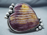 Fabulous Navajo Purple Spiny Oyster Sterling Silver Ring Native American-Nativo Arts