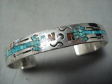 One Of Oldest Vintage Native American Navajo Thomas Singer Turquoise Sterling Silver Bracelet-Nativo Arts