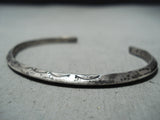 Wonderful Vintage Navajo Native American Sterling Silver Bracelet Old-Nativo Arts