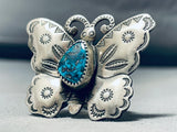 One Of The Most Detailed Ever Native American Navajo Sterling Silver Butterfly Ring-Nativo Arts
