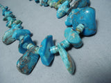 Exceptional Vintage Native American Navajo Royston & Kingman Turquoise Necklace Old-Nativo Arts