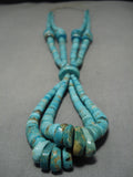 One Best Vintage Native American Navajo #8 Turquoise Heishi Necklace-Nativo Arts