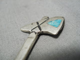 Incredible Navajo Native American Sterling Silver Turquoise Pendant-Nativo Arts