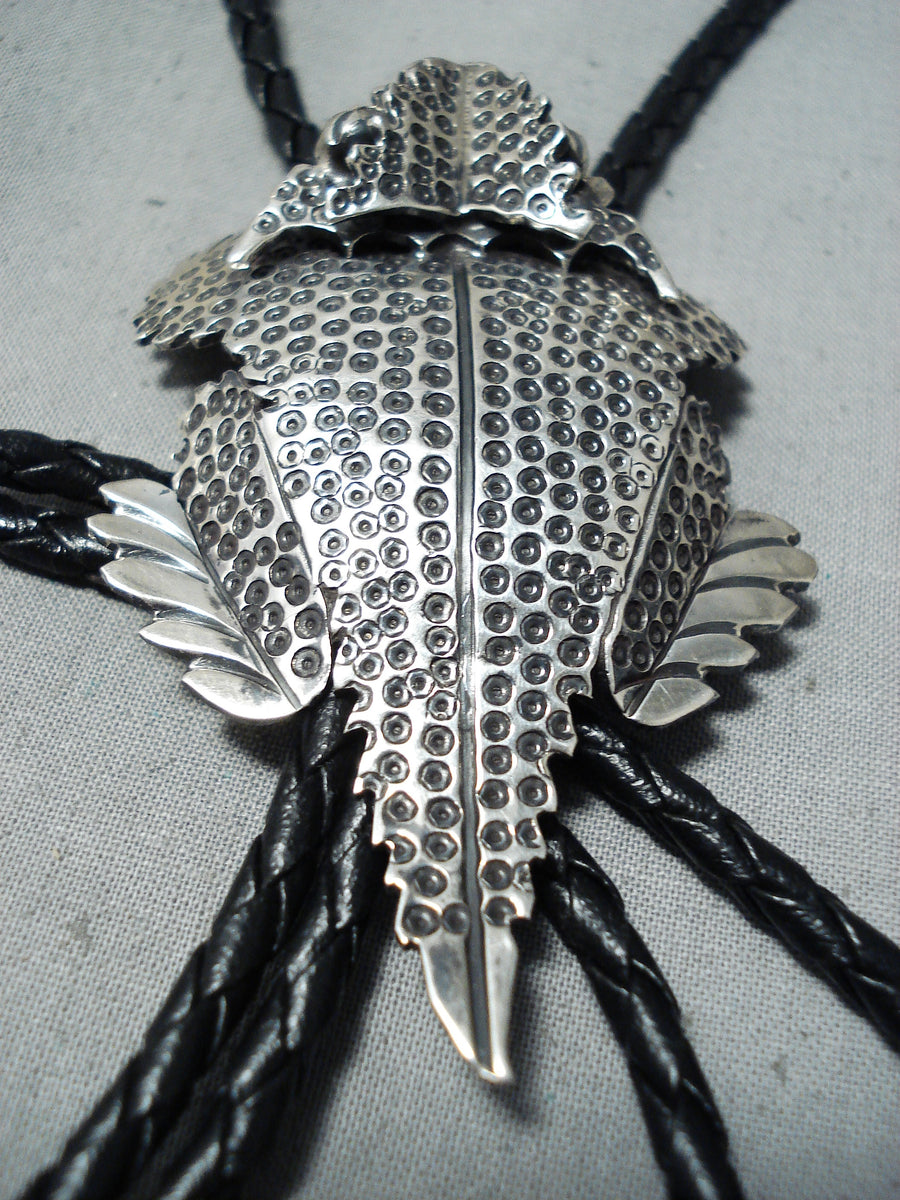 Fantastic Native American Navajo Sterling Silver Toad Bolo Tie – Nativo ...