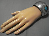 Important Vintage Native American Navajo Will Vandever Turquoise Sterling Silver Bracelet Old-Nativo Arts