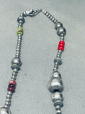 One Of The Most Unique Turquoise Ball Spiny Oyster Sterling Silver Necklace-Nativo Arts
