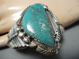 Excellent Navajo Native American Royston Turquoise Sterling Silver Bracelet-Nativo Arts
