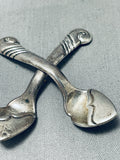 Important Vintage Native American Navajo Kenneth Begay Sterling Silver Salt Spoons-Nativo Arts