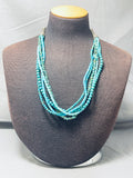 One Of The Most Unique Vintage Native American Navajo Turquoise Sterling Silver Necklace-Nativo Arts