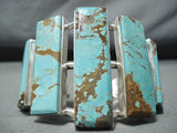 Enormous San Felipe Native American 8 Turquoise Sterling Silver Bracelet-Nativo Arts