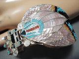 Elaborate Zuni Turquoise Sterling Silver Bracelet Native American-Nativo Arts