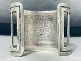 Most Unique Vintage Native American Navajo Domed Sandstone Signed Sterling Silver Bracelet-Nativo Arts