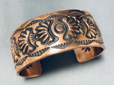 Native American Heavy Navajo Precise Hand Detailed Copper Bracelet Cuff-Nativo Arts