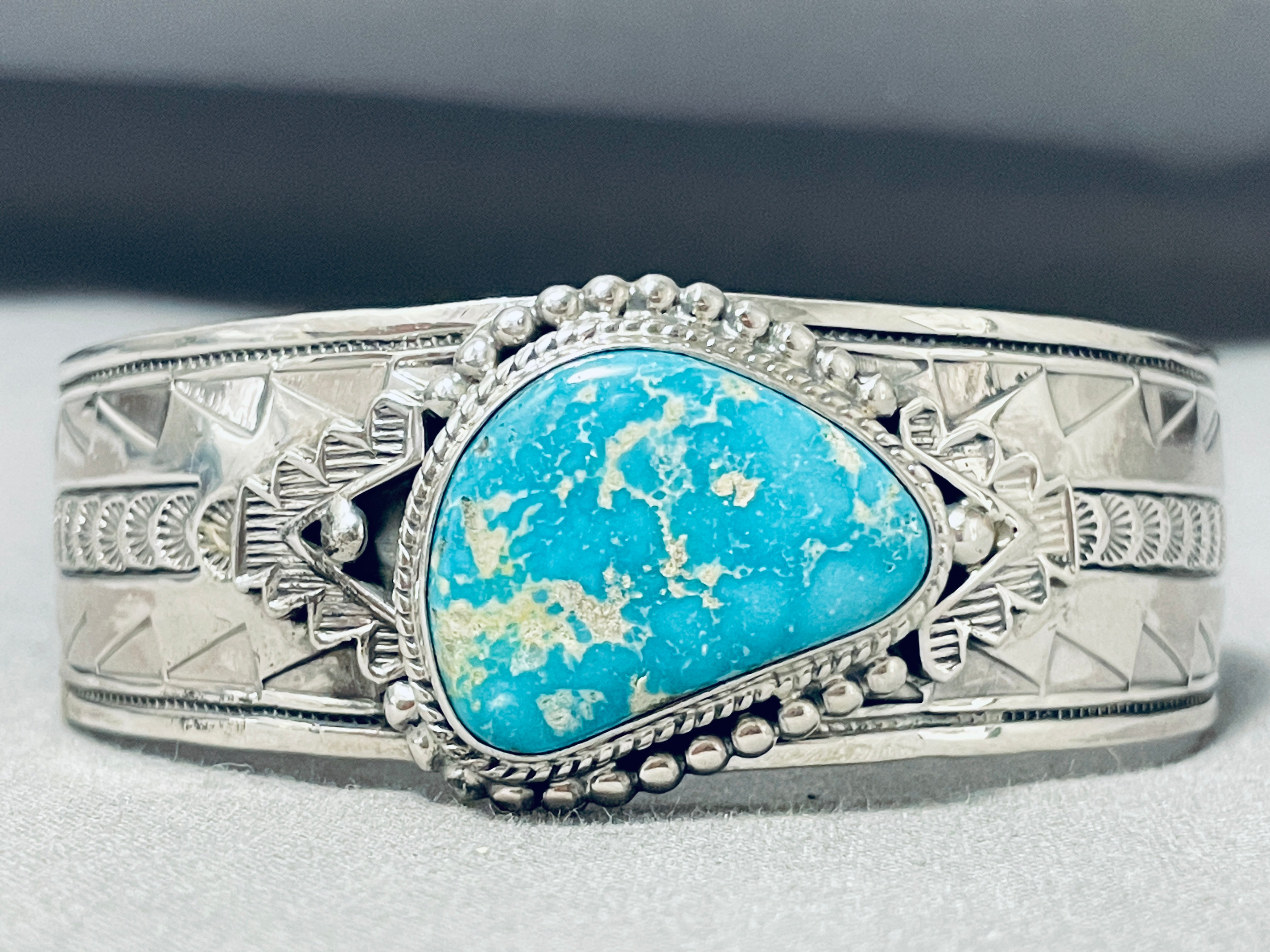 Tremendous Native American Navajo Turquoise Sterling Silver
