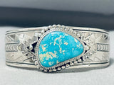 Tremendous Native American Navajo Turquoise Sterling Silver Bracelet Signed J. Piaso, Jr.-Nativo Arts