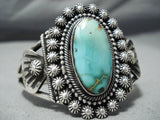 Unforgettable Navajo Damale Turquoise Sterling Silver Bracelet Native American-Nativo Arts