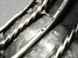 One Of The Best Vintage Native American Navajo Rick Martinez Turquoise Sterling Silver Bracelet-Nativo Arts