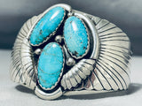 Native American Amazing Vintage Santo Domingo Turquoise Sterling Silver Bracelet Signed-Nativo Arts
