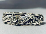 Amazing Sue Calabaza Vintage Native American Navajo Sterling Silver Bracelet-Nativo Arts