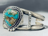 Rare Turquoise Vintage Native American Navajo Royston Sterling Silver Bracelet Old-Nativo Arts