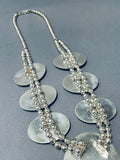 One Of The Most Unique Vintage Native American Navajo Sterling Silver Squash Blossom Necklace-Nativo Arts