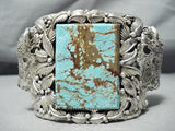 Heaviest Native American Navajo #8 Turquoise Nuffalo 274 Gram Sterling Silver Bracelet-Nativo Arts