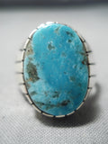 Amazing Navajo Turquoise Sterling Silver Ring Native American-Nativo Arts