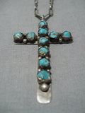 Stunning Vintage Navajo Sterling Silver Cross Native American Necklace-Nativo Arts