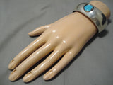 Incredible Vintage Native American Navajo Bisbee Turquoise Sterling Silver Bracelet Old-Nativo Arts