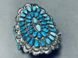 Best Judy Wallace Vintage Native American Navajo Turquoise Sterling Silver Cluster Bracelet-Nativo Arts