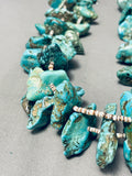 Native American 222 Grams Noteworthy Vintage Santo Domingo Turquoise Necklace-Nativo Arts