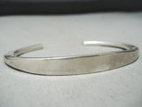 Very Important Authentic Vintage Native American Navajo Wes Willie Sterling Silver Bracelet-Nativo Arts
