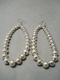 Unique Navajo Sterling Silver Native American Earrings-Nativo Arts