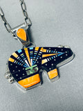 Extreme Intricacy Native American Navajo Turquoise Sterling Silver Bear Necklace-Nativo Arts