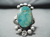 Spectacular Vintage Native American Navajo Royston Turquoise Sterling Silver Ring-Nativo Arts