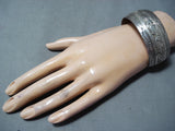 Detailed!! Vintage Native American Navajo Bear Sterling Silver Bracelet-Nativo Arts