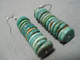 Fabulous Vintage Santo Domingo Native American Navajo Royston Turquoise Sterling Silver Earrings-Nativo Arts