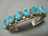 Quality Howie Begay Vintage Native American Navajo Turquoise Sterling Silver Bracelet Cuff-Nativo Arts