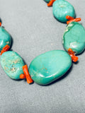 Native American Sensational Vintage Santo Domingo Royston Turquoise Sterling Silver Necklace-Nativo Arts