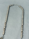Signed Goodluck Family Vintage Native American Navajo Lapis Sterling Silver Necklace-Nativo Arts