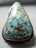 One Of The Best Vintage Native American Navajo Carlin Turquoise Sterling Silver Ring Old-Nativo Arts