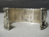 Heavy Classic Authentic Vintage Native American Navajo Turquoise Sterling Silver Bracelet Old-Nativo Arts