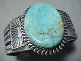 Tight #8 Turquoise Vintage Native American Navajo Sterling Silver Bracelet-Nativo Arts