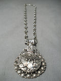 So Detailed And So Heavy Native American Navajo Sterling Silver Thick Necklace-Nativo Arts