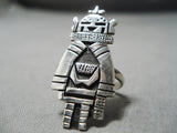 Important Vintage Hopi Sterling Silver Native American Kachina Ring-Nativo Arts