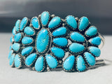 Tears Of Joy Vintage Native American Navajo Turquoise Sterling Silver Bracelet-Nativo Arts