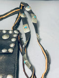 Authentic Very Rare Vintage Native American Navajo Turquoise Sterling Silver Purse-Nativo Arts