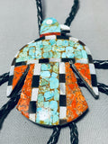 Native American Superior Santo Domingo Turquoise Sterling Silver Bolo-Nativo Arts